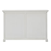 Modern Farmhouse White Buffet Server With Sliding Doors